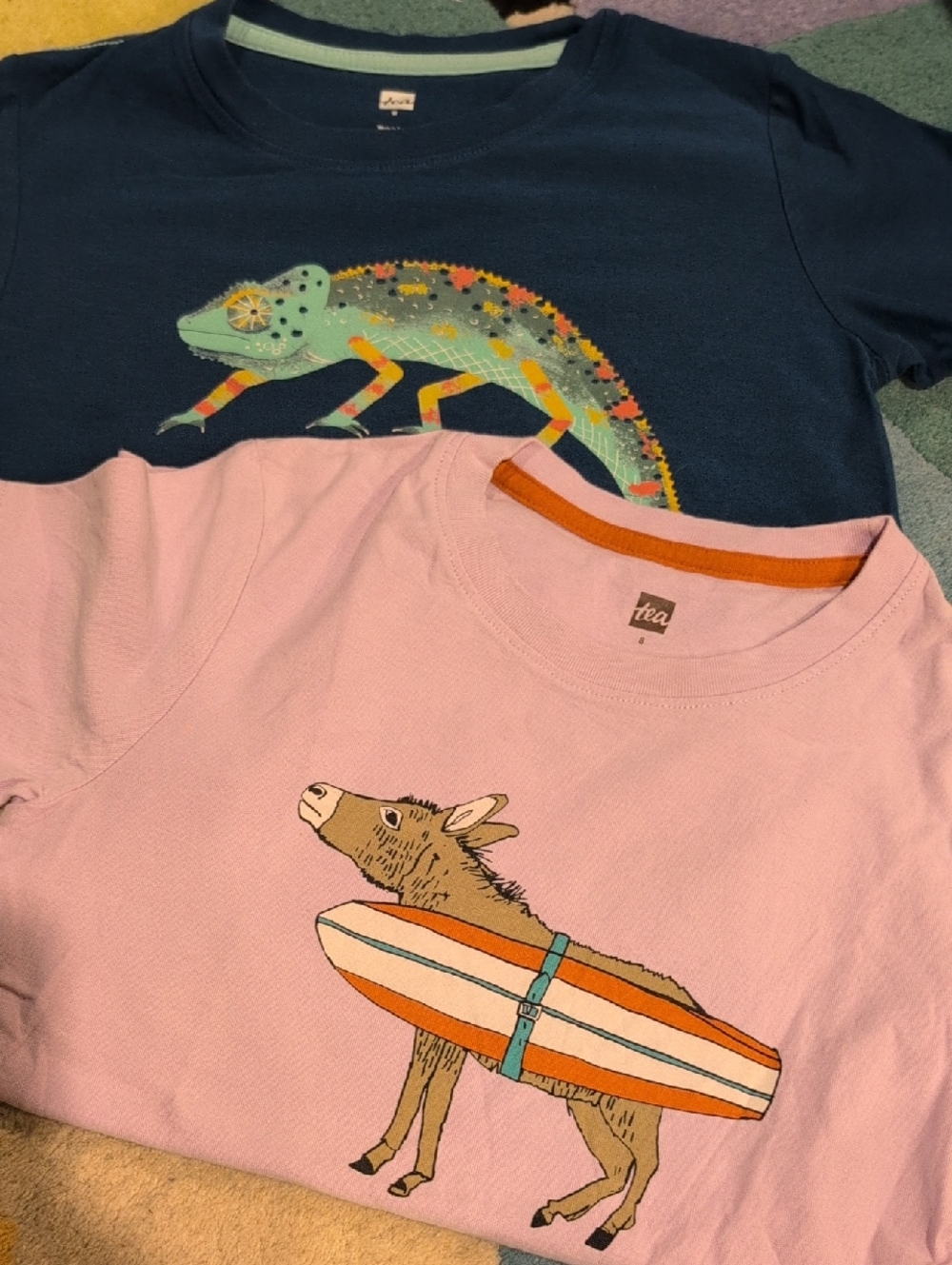 Tea Collection Two Pack (Size 8) Graphic Short Sleeves